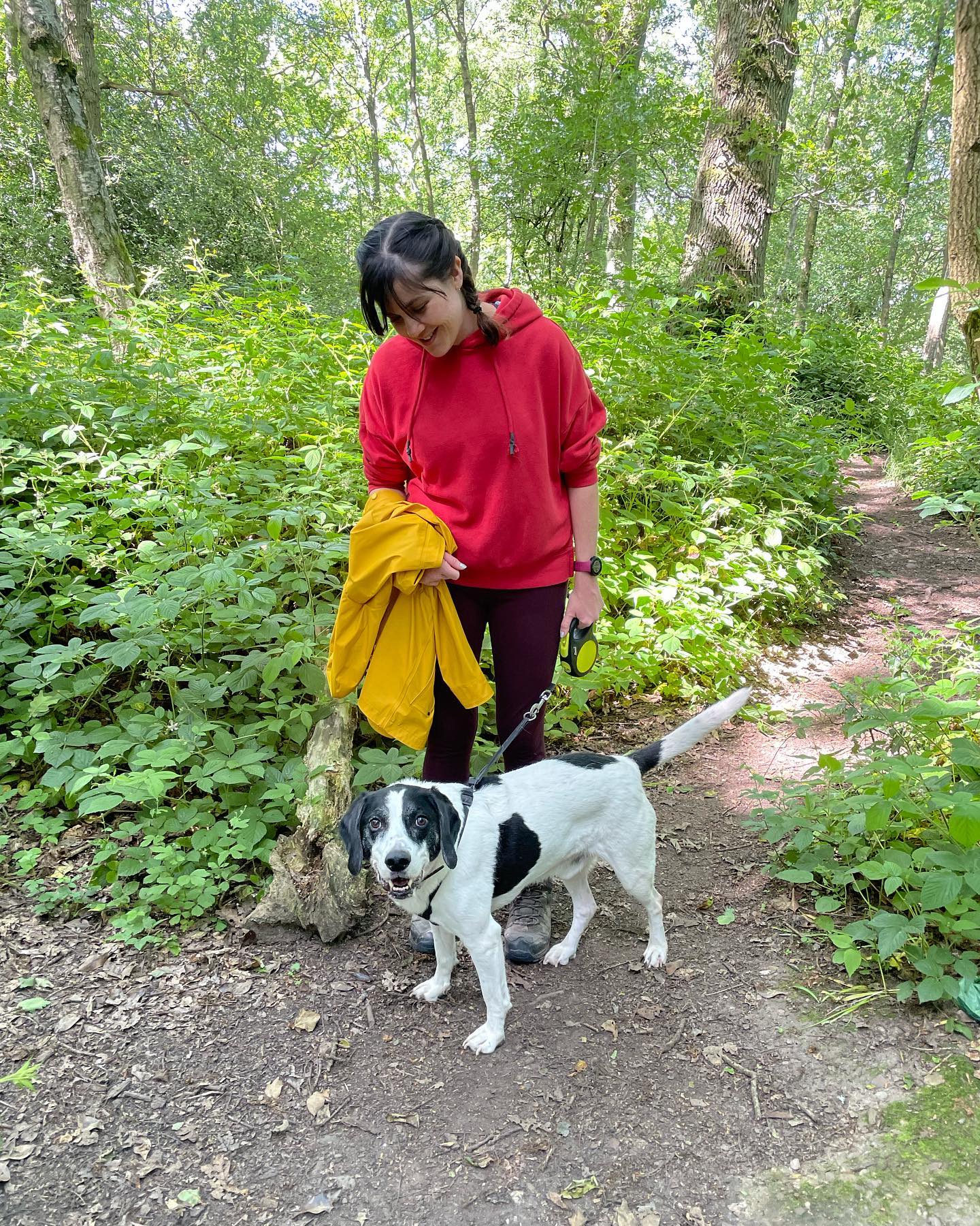 Becky with a dog